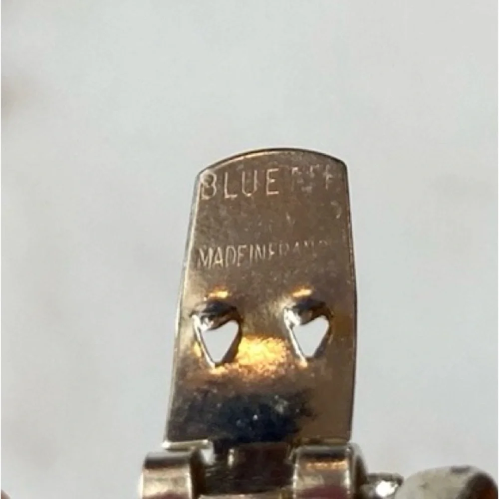 Vintage Bluette Made in France Signed Rhinestone Shoe Clips